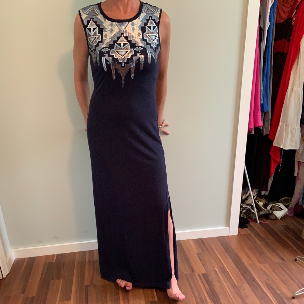 Express navy blue maxi dress